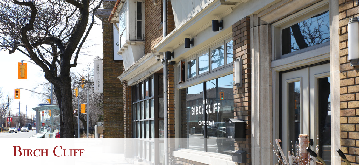 The Birch Cliff Coffee Bar storefront